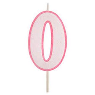 Velas Número Vela Rosa 0