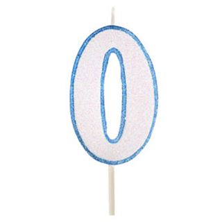 Velas Número Vela Azul 0
