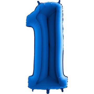 Balão Foil Número 1 Azul
