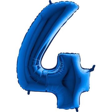 Balão Foil Número 4 Azul