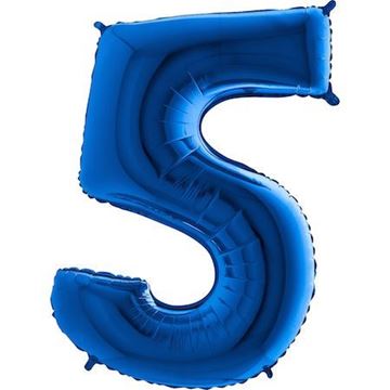Balão Foil Número 5 Azul