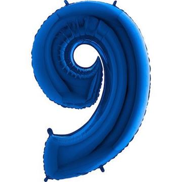 Balão Foil Número 9 Azul
