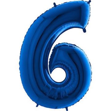 Balão Foil Número 6 Azul
