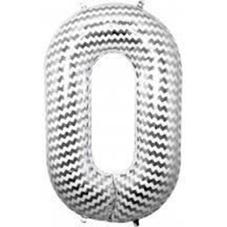 Balão Foil Número 0 Chevron