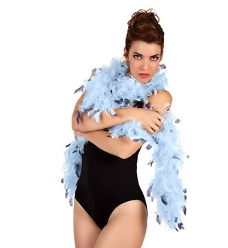 PLUMAS BICOLOR AZUL