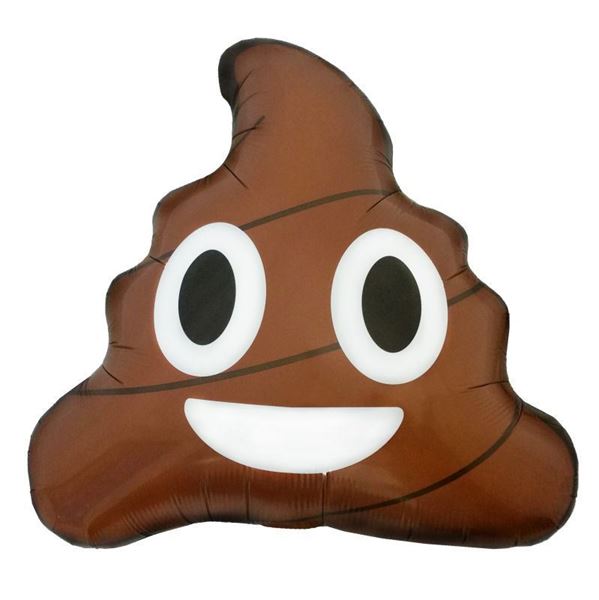 Balão Foil "emoji Poop"