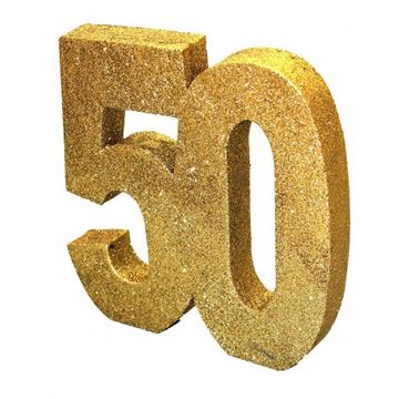 Centro De Mesa Glitter Gold 50