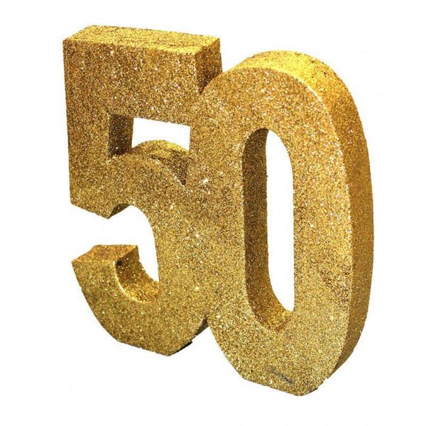 Centro De Mesa Glitter Gold 50