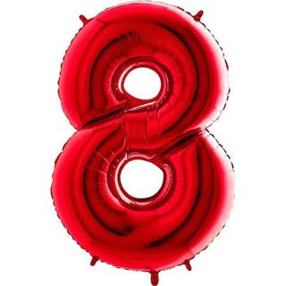 Balão Foil Número 8 Vermelho