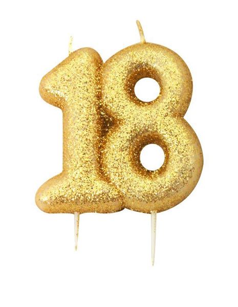 Vela Glitter 18 Ouro