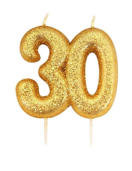 Vela Glitter 30 Ouro