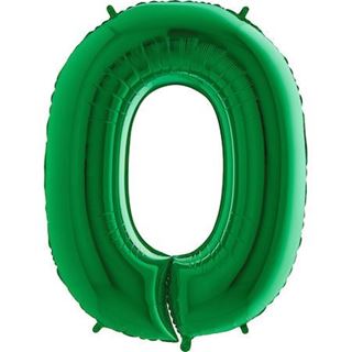 Balão Foil Número 0 Verde