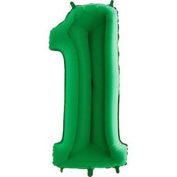 Balão Foil Número 1 Verde