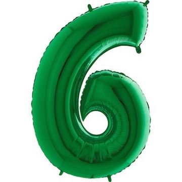 Balão Foil Número 6 Verde