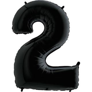 Balão Foil Número 2 Preto