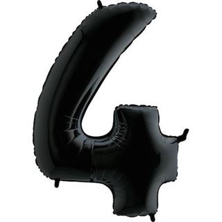 Balão Foil Número 4 Preto