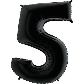 Balão Foil Número 5 Preto