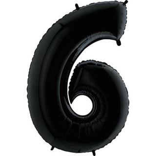 Balão Foil Número 6 Preto