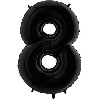 Balão Foil Número 8 Preto