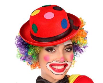 Chapéu Vermelho Com Bolinhas Coloridas