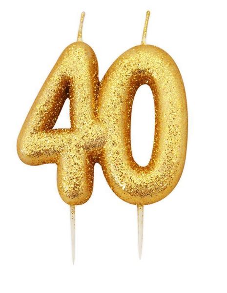 Vela Glitter 40 Ouro
