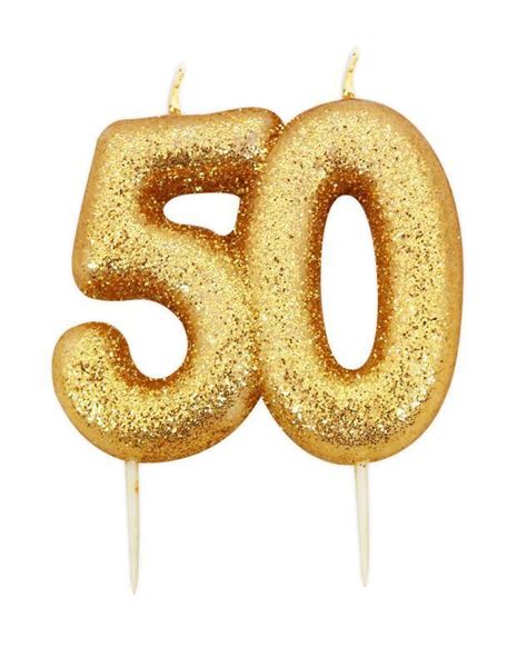 Vela Glitter 50 Ouro