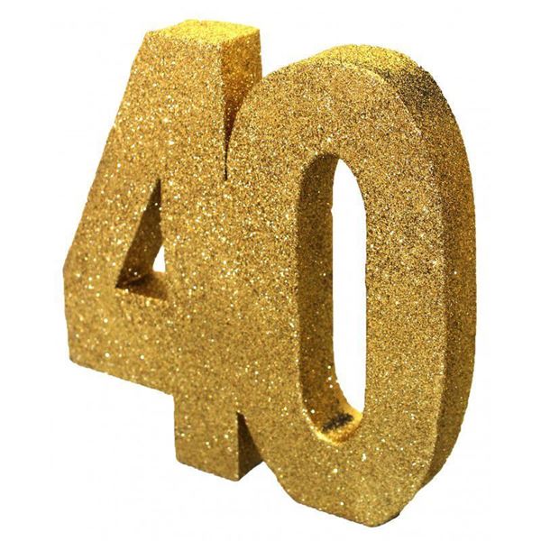 Centro De Mesa Glitter Gold 40