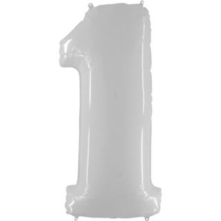 Balão Foil Nº 1 Branco