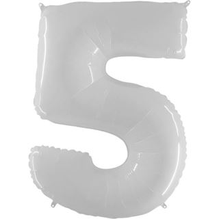 Balão Foil Nº 5 Branco