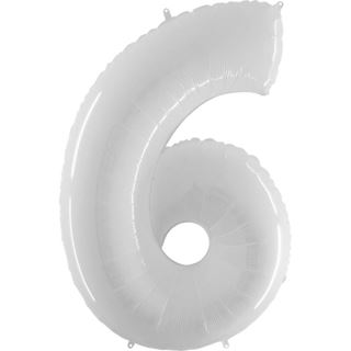 Balão Foil Nº 6 Branco