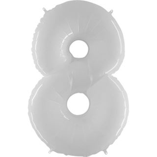 Balão Foil Nº 8 Branco