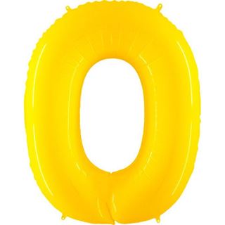 Balão Foil Nº 0 Amarelo