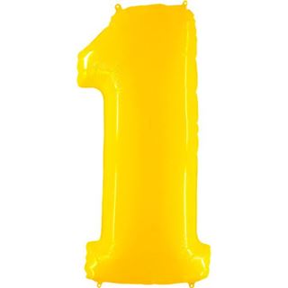 Balão Foil Nº 1 Amarelo