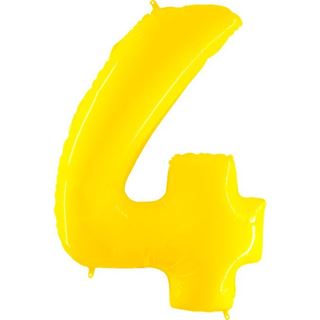 Balão Foil Nº 4 Amarelo