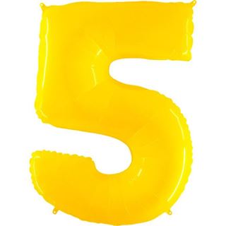 Balão Foil Nº 5 Amarelo