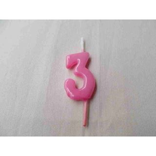 Vela Artesanal Rosa Bebé Nº3