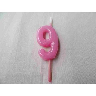 Vela Artesanal Rosa Bebé Nº9