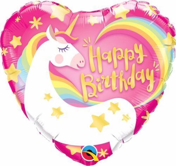 Balão Foil 18" Birthday Unicorn