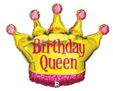 Balão Foil Supershape Birthday Queen