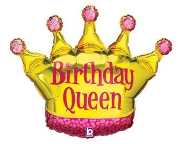 Balão Foil Supershape Birthday Queen