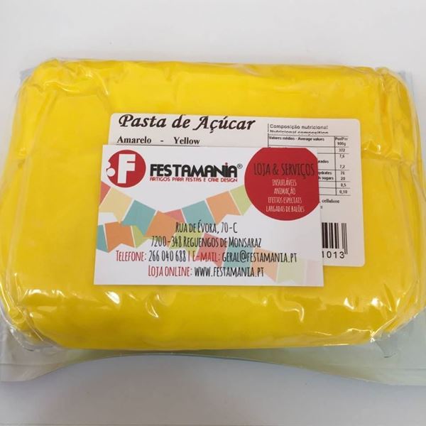 Pasta De Açúcar  Amarelo 1kg