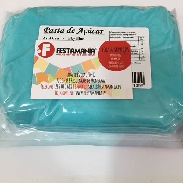 Pasta De Açúcar Azul Céu 250gr