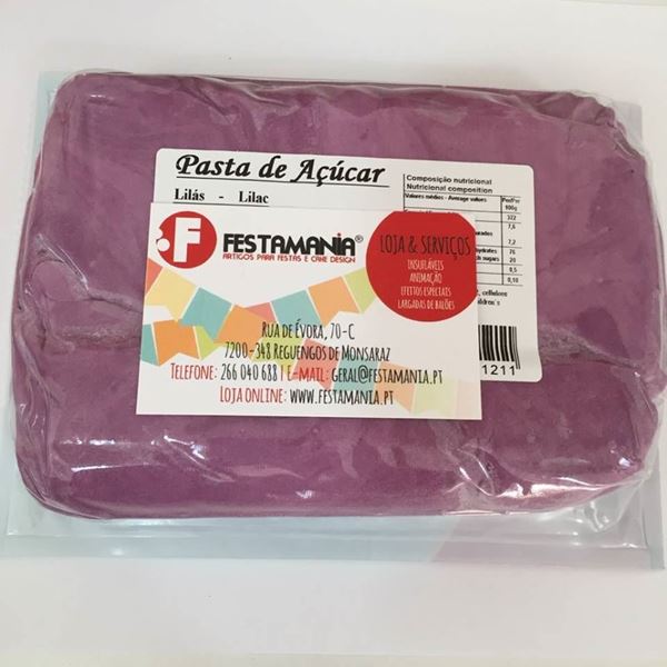 Pasta De Açúcar Lilás 1kg