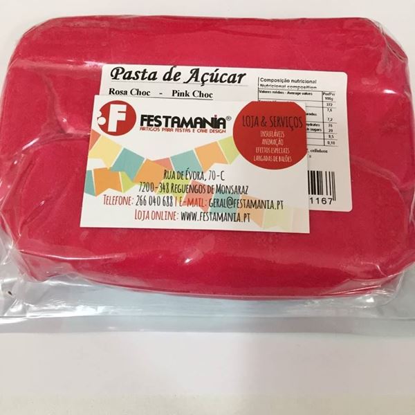 Pasta De Açúcar Rosa Choc 250gr