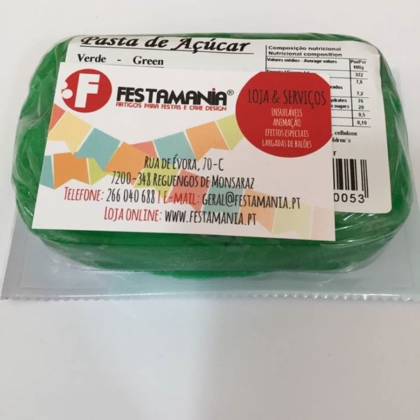 Pasta De Açúcar Verde 250gr