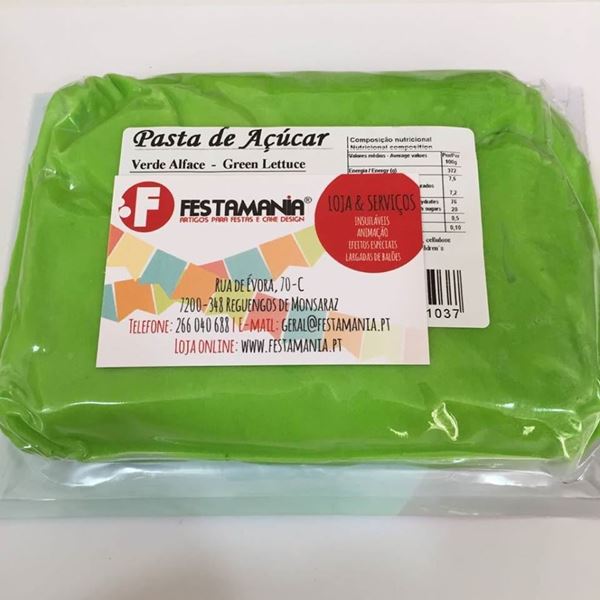 Pasta De Açúcar Verde Alface 250gr