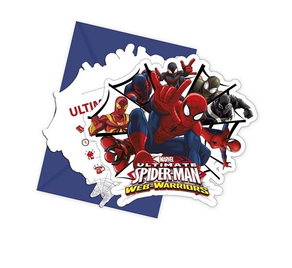 6 Convites Spiderman