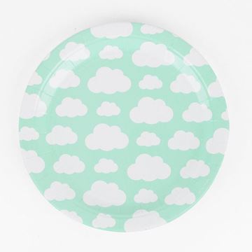 8 Pratos 23cm Nuvens