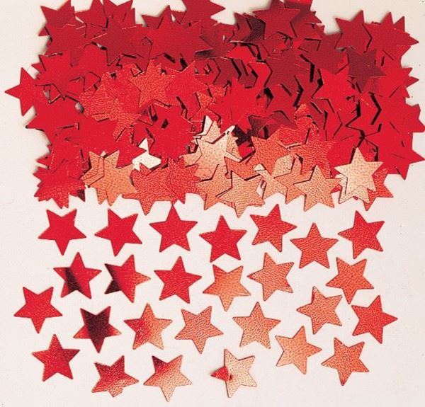 Confetti Metálico Estrelas Vermelhas