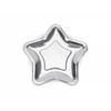 6 Pratos Estrela 18cm Prateado